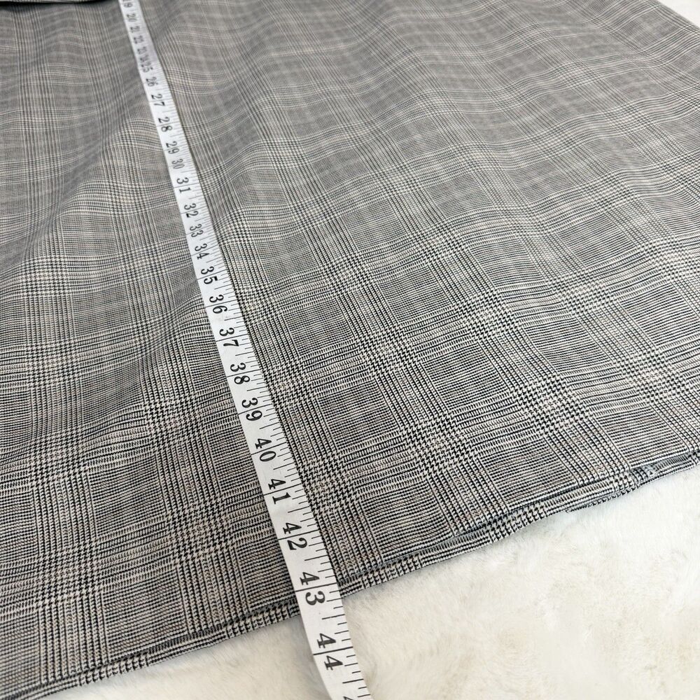 Ann Taylor Career Dress Black Ivory Tan Houndstooth Plaid Mock Neck Women’s 18 - Picture 11 of 12